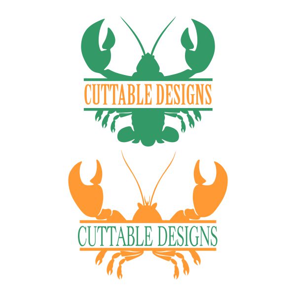 Crawfish Split Frame SVG Cuttable Design