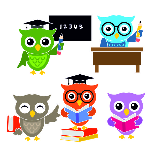 School Owl SVG Cuttable Design