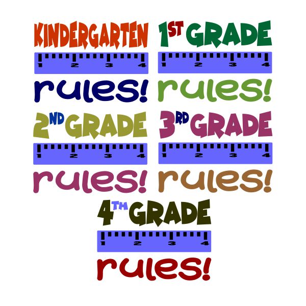 School Grade Rules SVG Cuttable Design