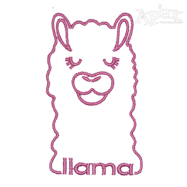 Lovely Llama Embroidery Design