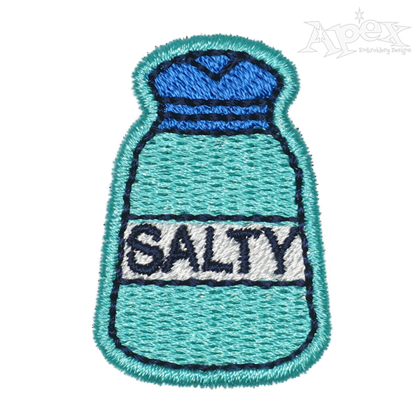 Salty Salt Shaker Embroidery Design