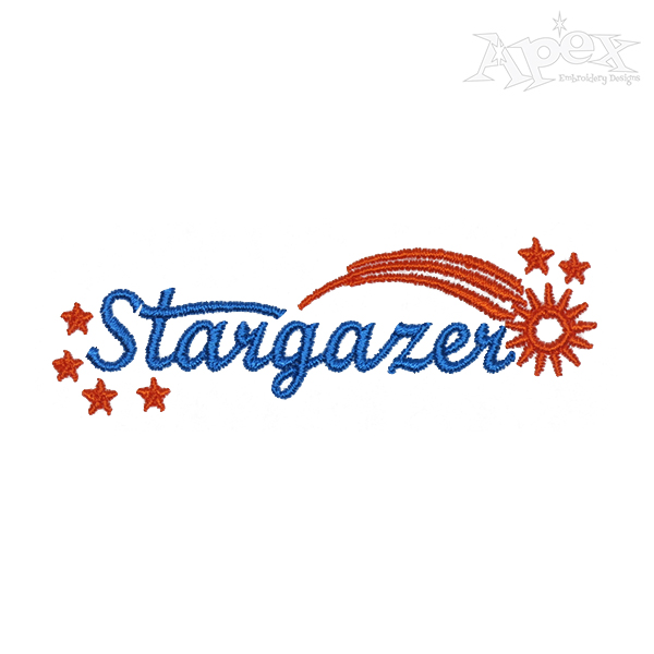 Stargazer Embroidery Design