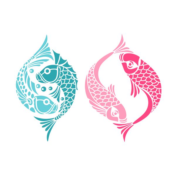 Fish Couple SVG Cuttable Design