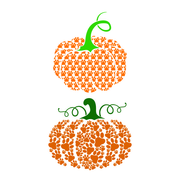 Paw Pumpkin SVG Cuttable Design