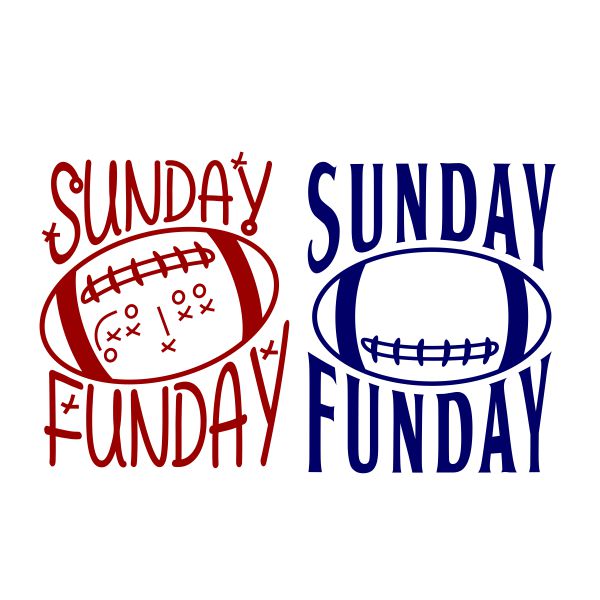 Sunday Funday Football SVG Cuttable Design