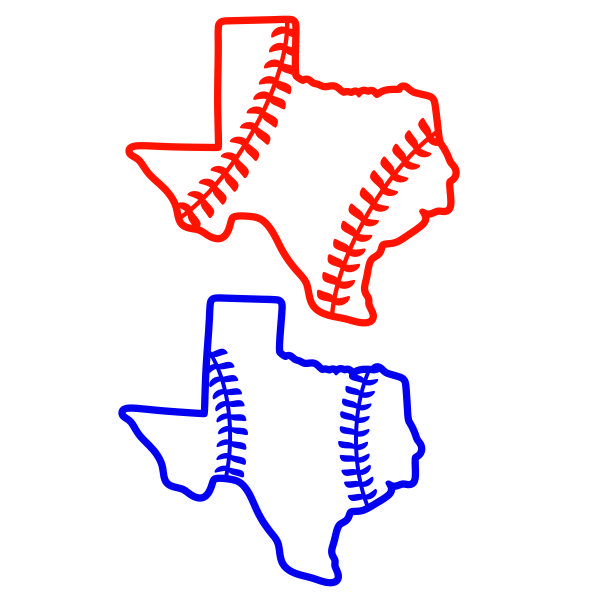 Texas Baseball SVG Cuttable Design
