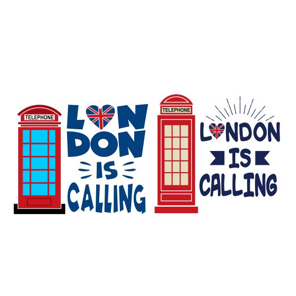 London is Call Red Telephone Booth SVG Cuttable Design