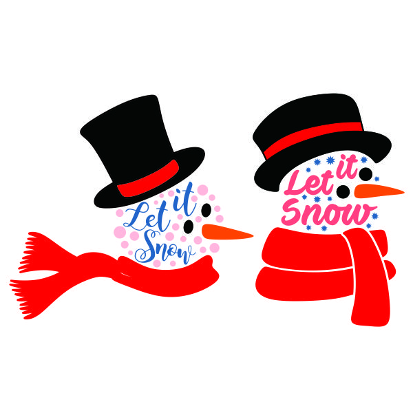 Let it Snow Snowman SVG Cuttable Design