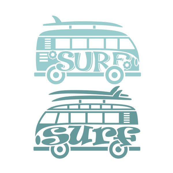 Surf VW Van SVG Cuttable Design