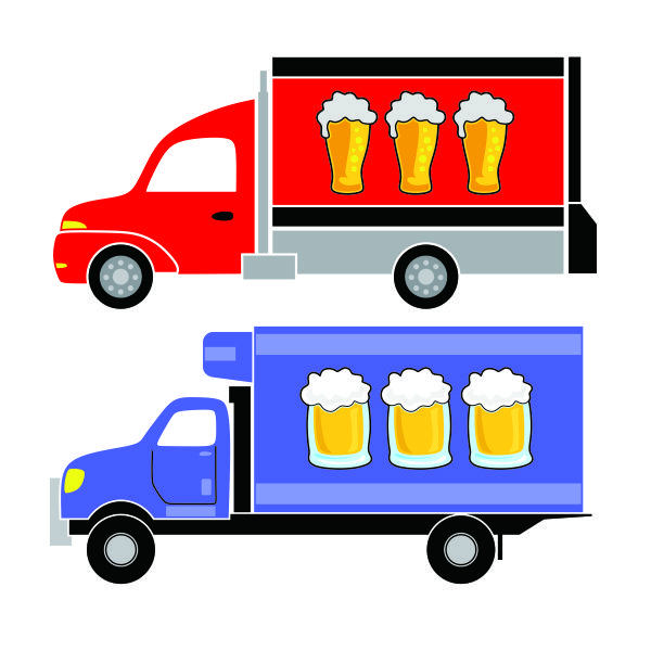 Beer Truck SVG Cuttable Design