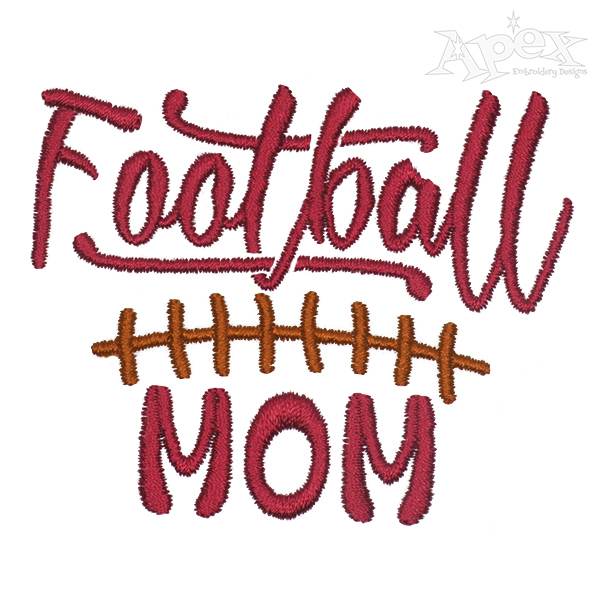 Football Mom Embroidery Design