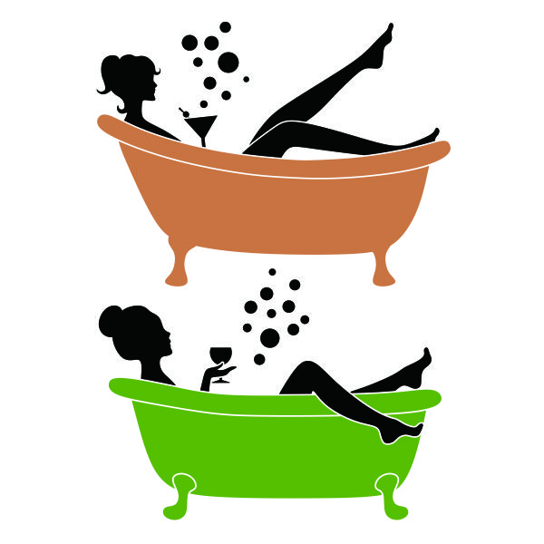 Bathtub Girl SVG Cuttable Design