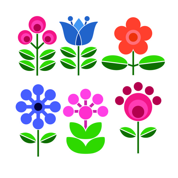 Scandinavian Flower Pack SVG Cuttable Design