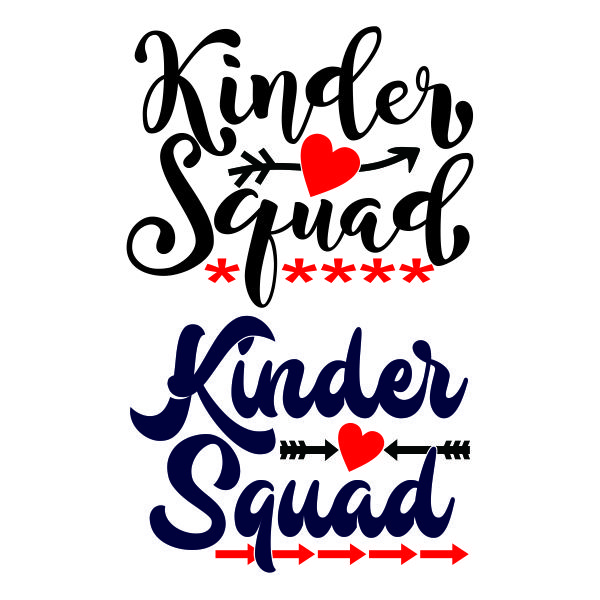 Kinder Squad SVG Cuttable Design
