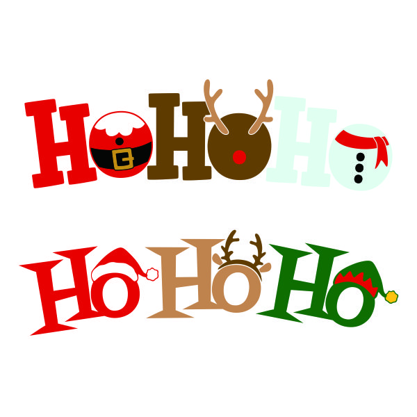 Christmas Ho Ho Ho SVG Cuttable Design