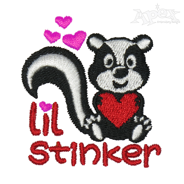 Lil Stinker Skunk Embroidery Design