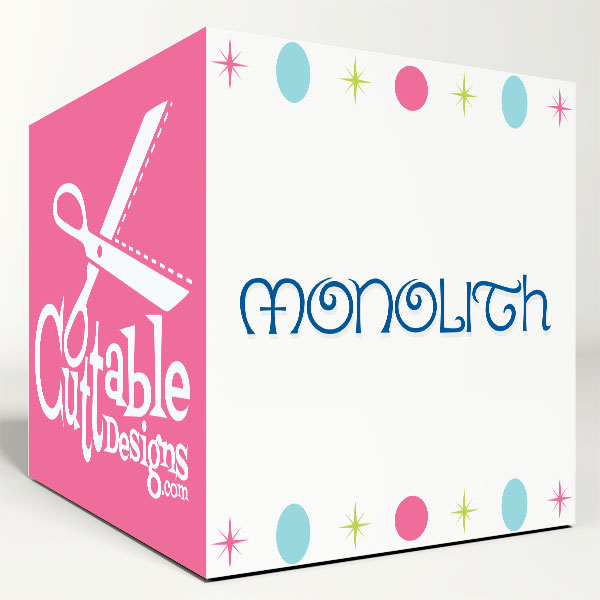 Monolith SVG Cuttable Font