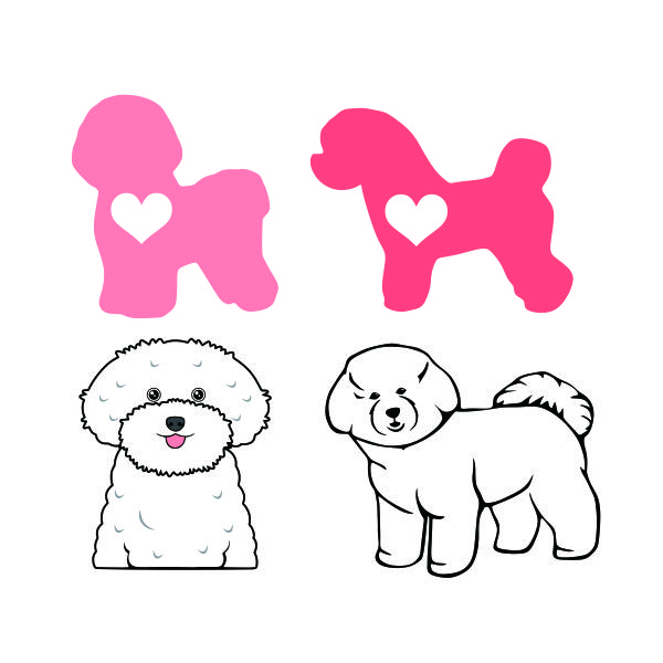 Bichon Frise Dog SVG Cuttable Design
