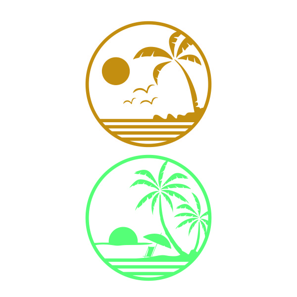Sunset Beach SVG Cuttable Design