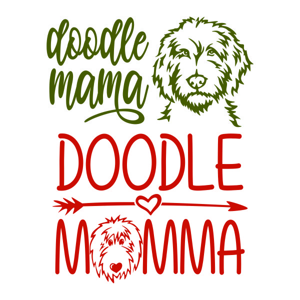 Doodle Dog Mama Momma SVG Cuttable Design