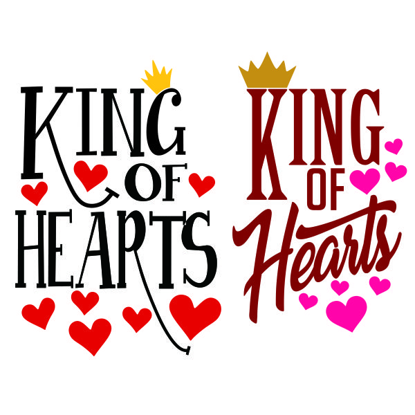 King of Hearts SVG Cuttable Design