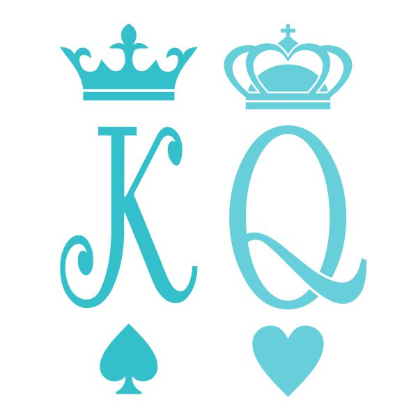 King and Queen Crowns SVG Cuttable Design