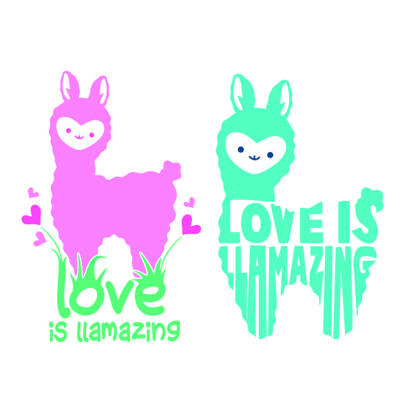 Love is Llamazing SVG Cuttable Design