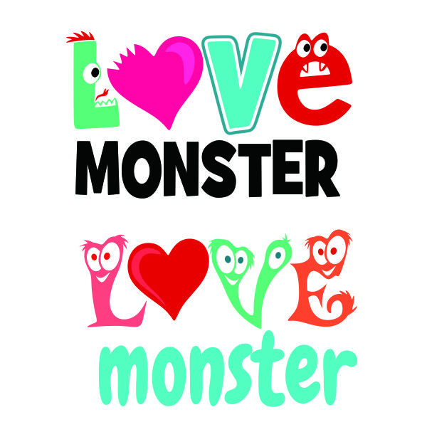 Love Monster SVG Cuttable Design