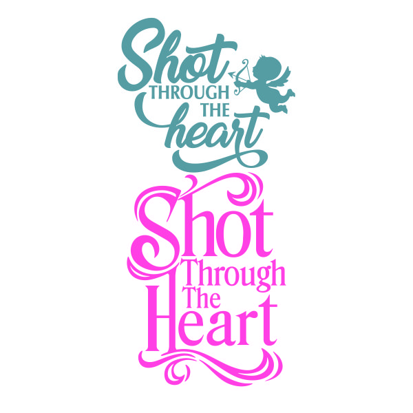 Shot Through the Heart SVG Cuttable Design
