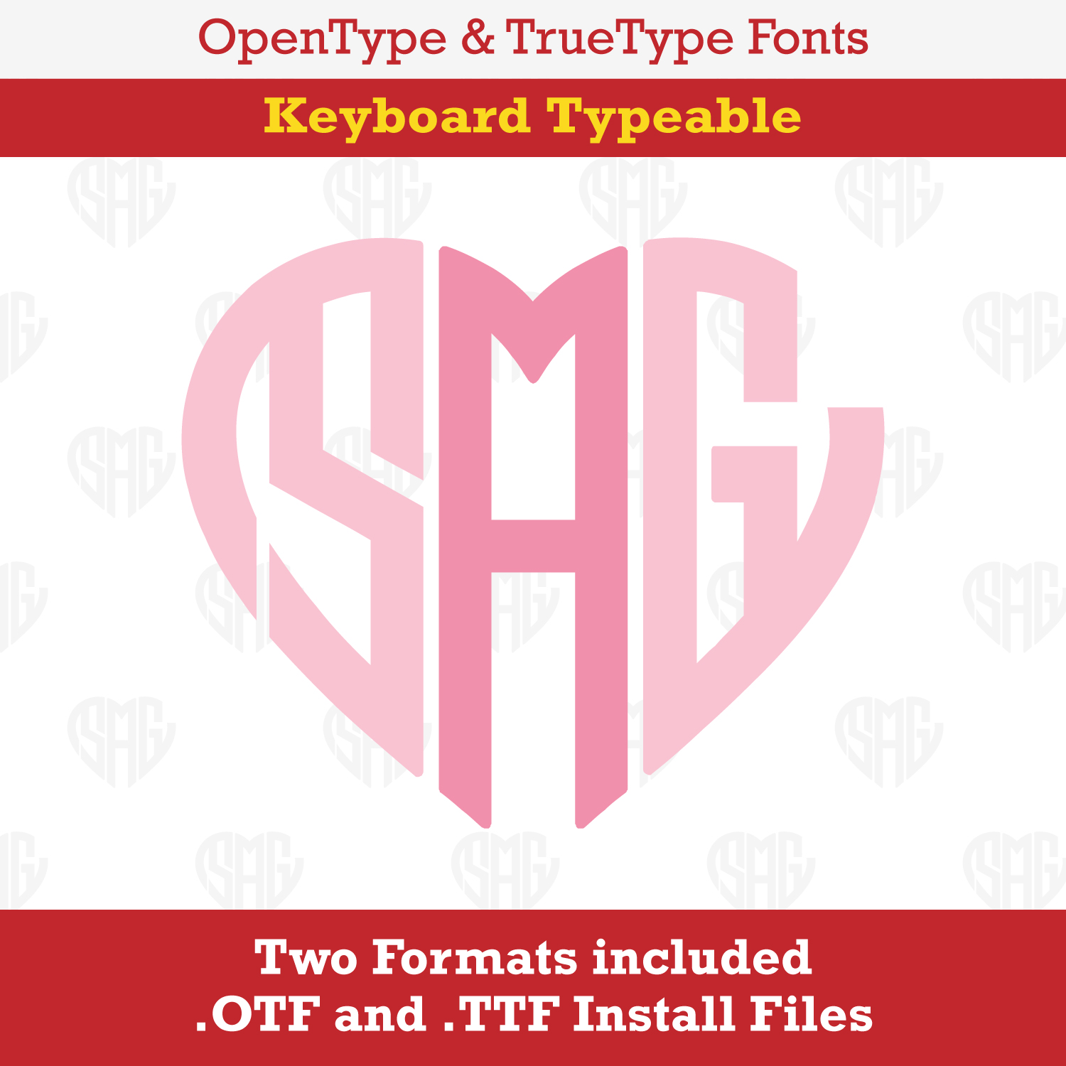 Heart Tail Monogam TrueType Font