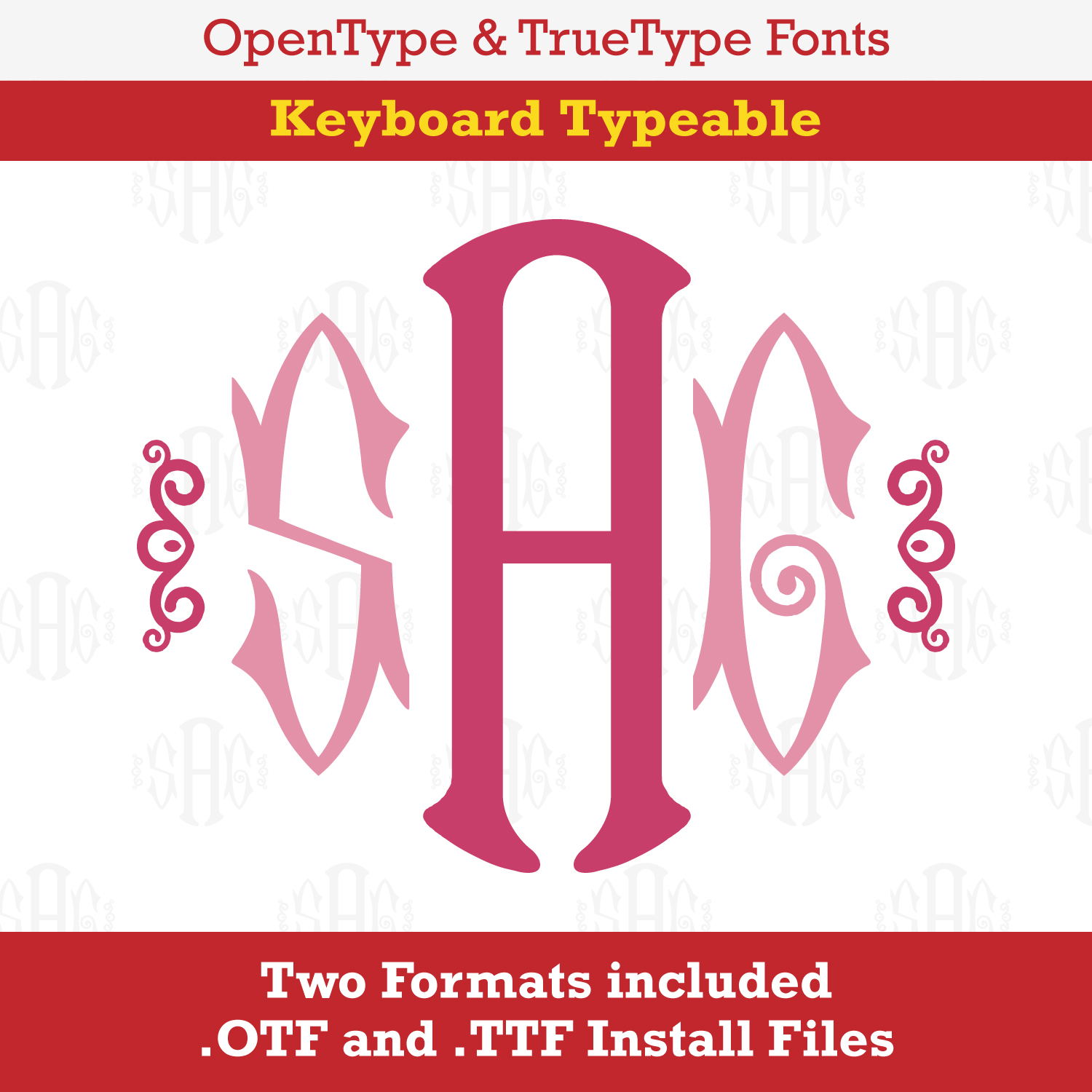 Hampton Monogram TrueType Font