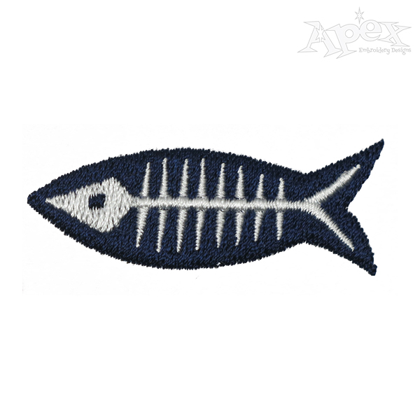 Fish Bone Embroidery Design