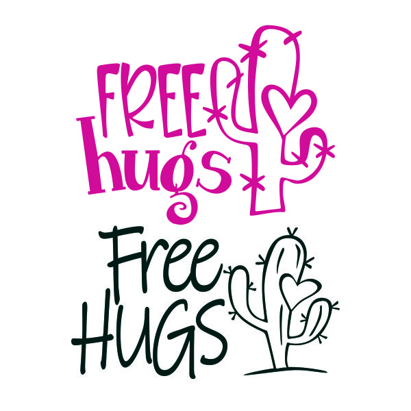 Free Hugs Cactus SVG Cuttable Design