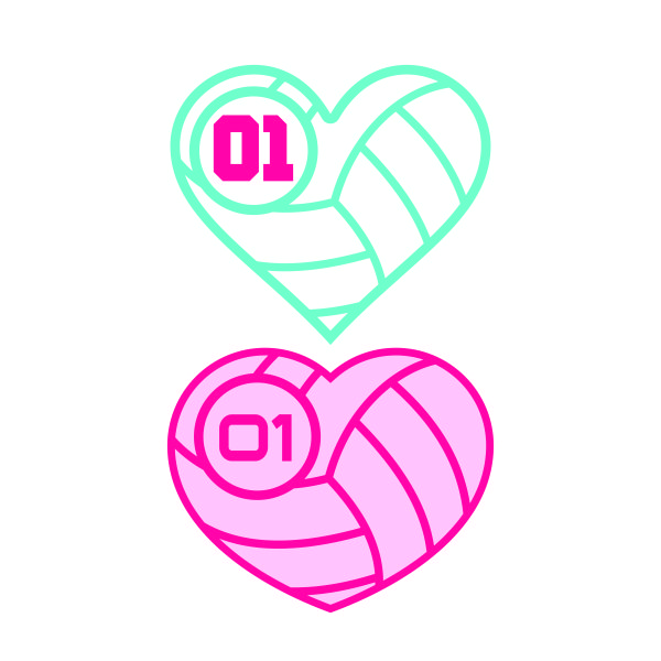 Volleyball Heart SVG Cuttable Design