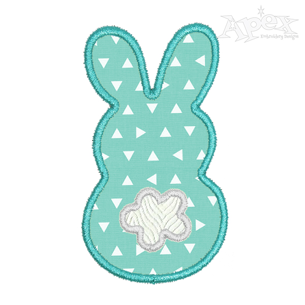Bunny Silhouette Applique Embroidery Design