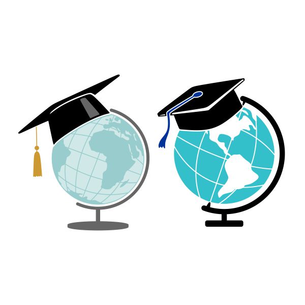 Graduation Globe SVG Cuttable Design