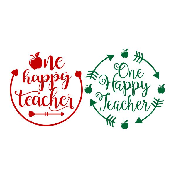 One Happy Teacher SVG Cuttable Design