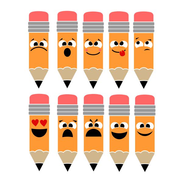 Pencil Emojis Pack SVG Cuttable Design