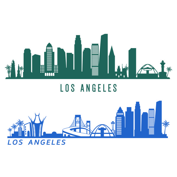 California Los Angeles LA Skyline SVG Cuttable Design
