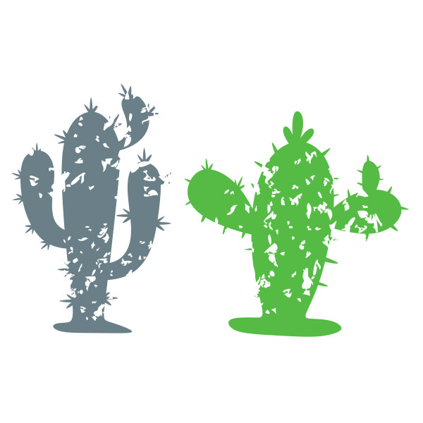 Distressed Cactus SVG Cuttable Design
