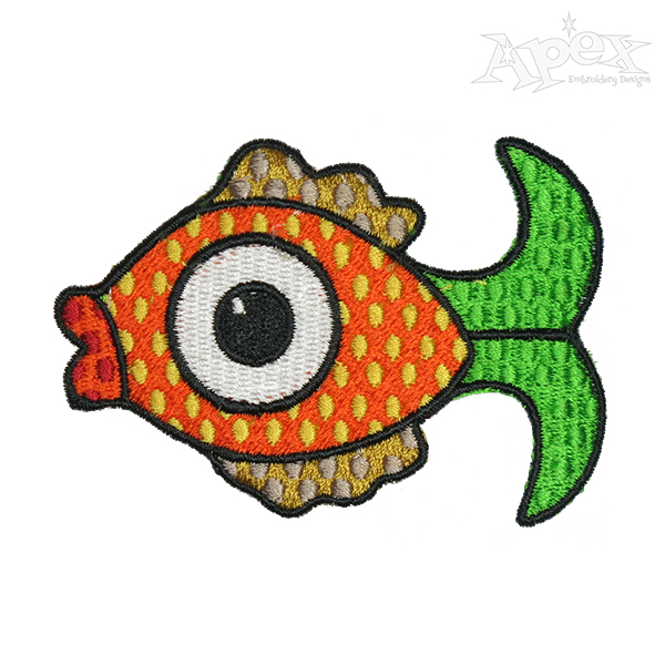 Dotty Fish Embroidery Design
