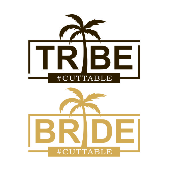 Bride Tribe Palm Tree SVG Cuttable Frame