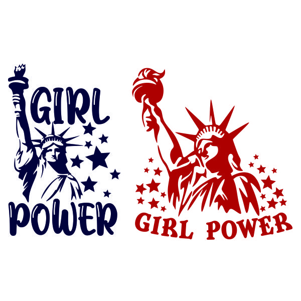 Girl Power Statue of Liberty SVG Cuttable Design