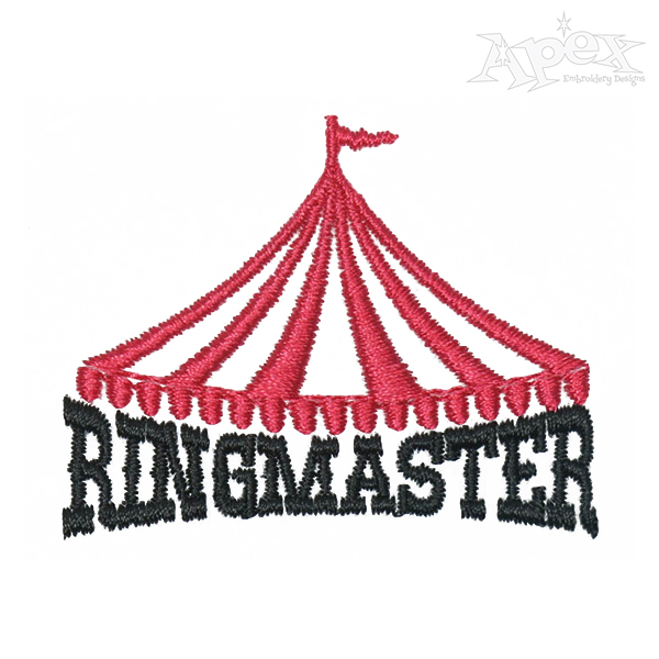 Ringmaster Circus Embroidery Design