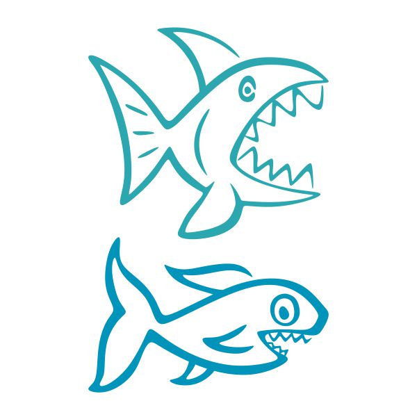Angry Fish SVG Cuttable Design
