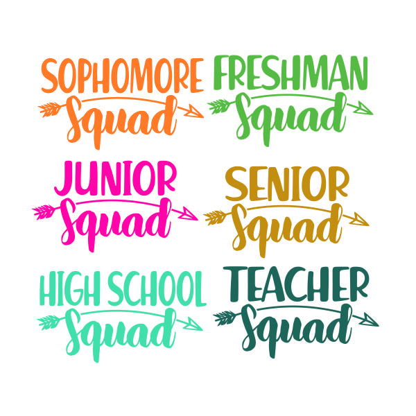 School Grade Teacher Squad SVG Cuttable Design