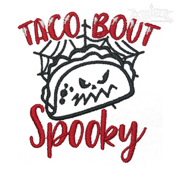 Taco Bout Spooky Embroidery Design
