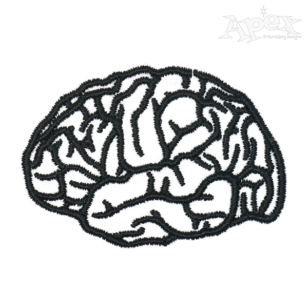 Brain Embroidery Design