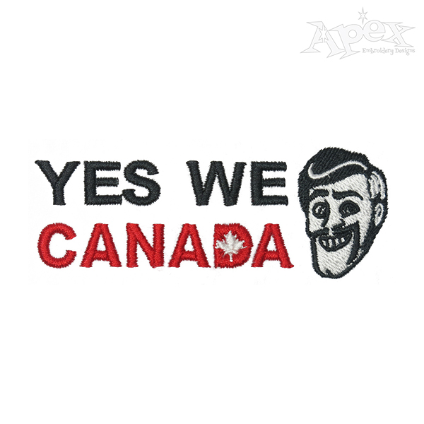 Yes We Canada Embroidery Design