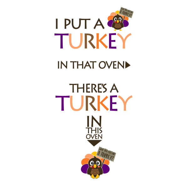 Turkey in Oven Thanksgiving Cuttable Design